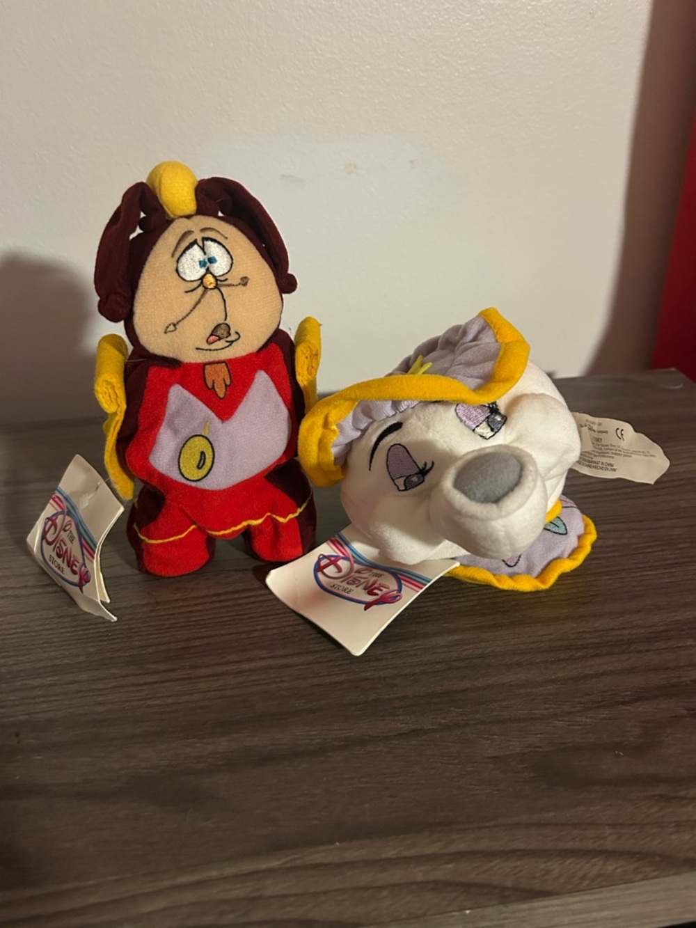 Disney Mrs. Potts & Cogsworth Plush Beanie Toy Set